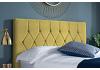 4ft6 Double Loxey Mustard Velvet fabric ottoman bed frame 6